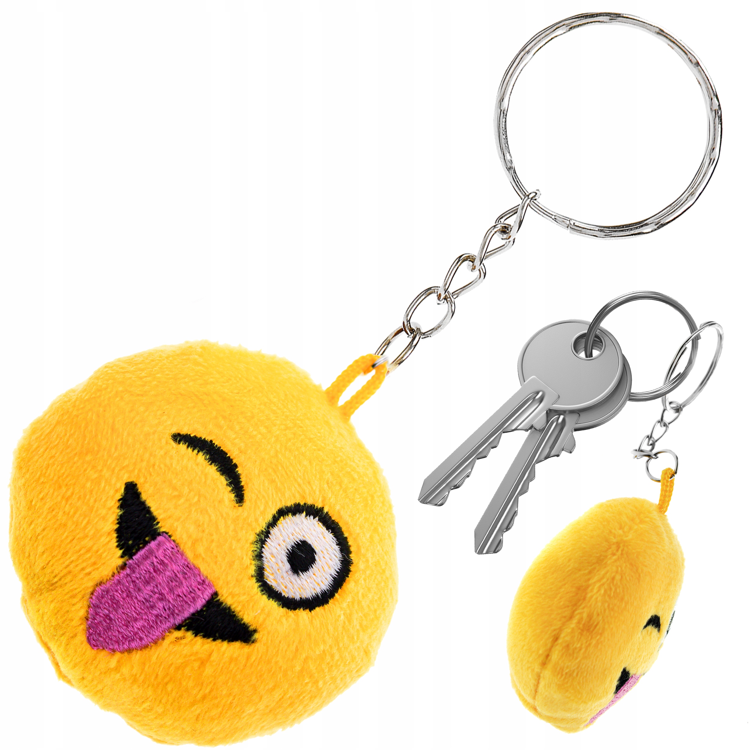 

Brelok Do Kluczy Pluszowy Emoji Emotikon Buźka
