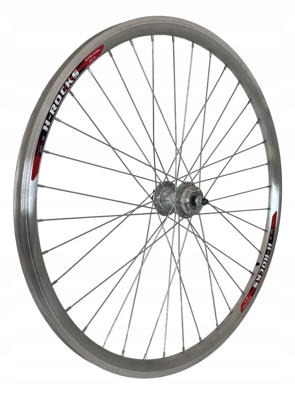 Koło Rowerowe 26″ przód na hamulec tarczowy srebrne 31964 D6 Wzmocnione
