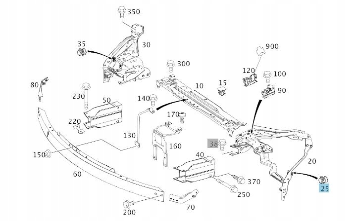 ŚRUBA REGULACJI REFLEKTORA MERCEDES C W204 E207 Numer katalogowy części A0019970101