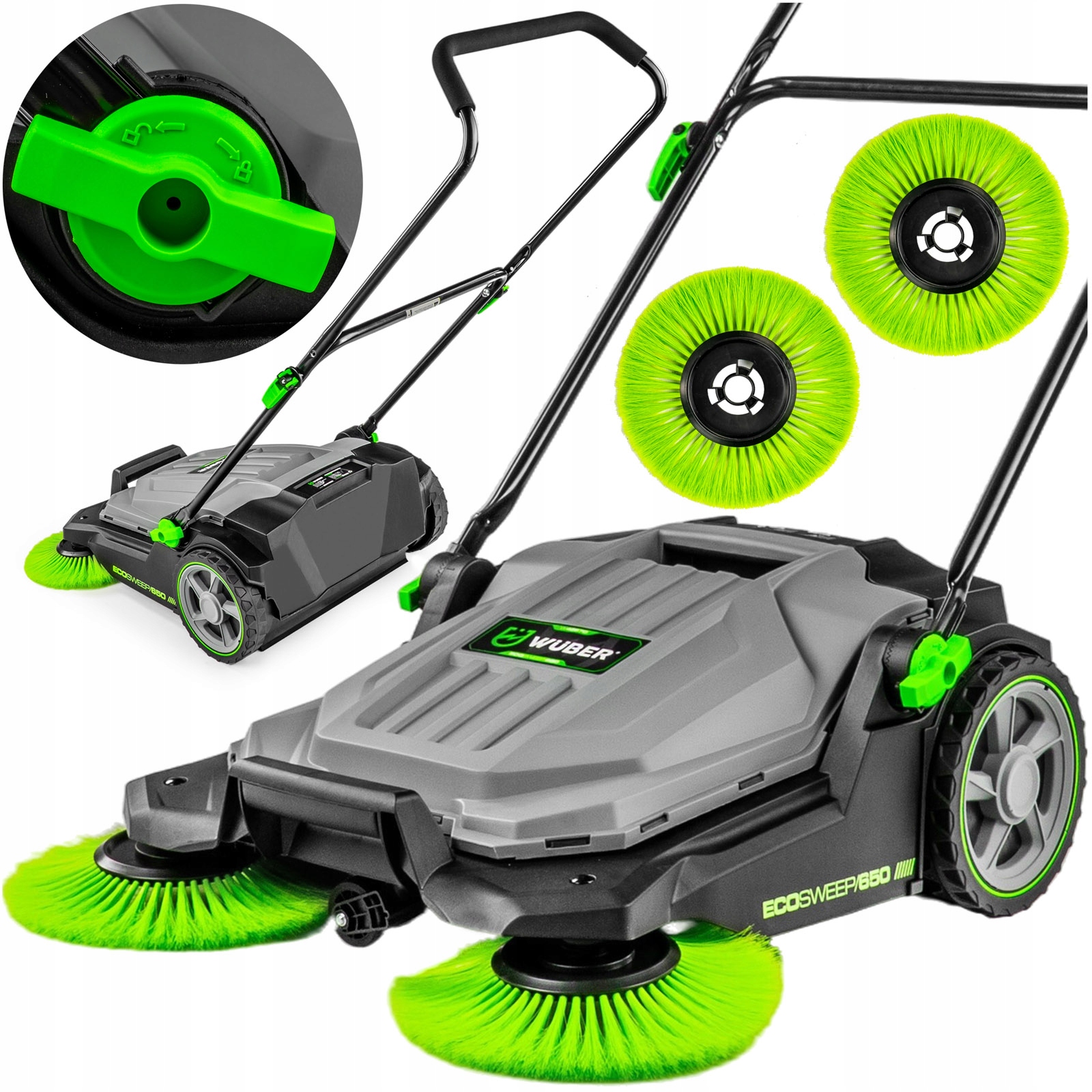 Ruční Zametací Stroj Na Listí, Dlažbu, Příjezdovou Cestu, Chodník Do Zahrady, 20 L, 65 CM