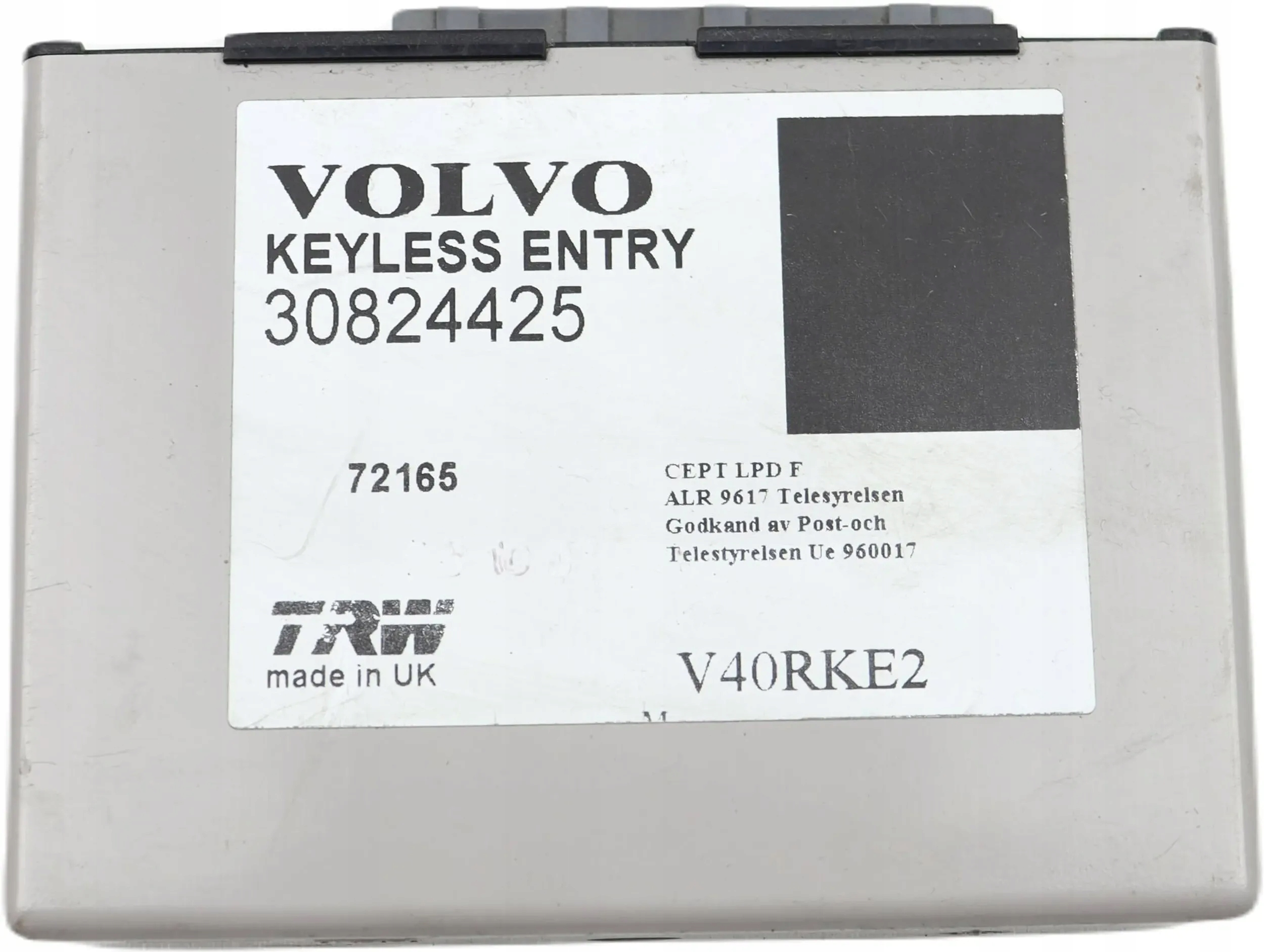 VOLVO S40 V40 module control unit central of a lock 30824425