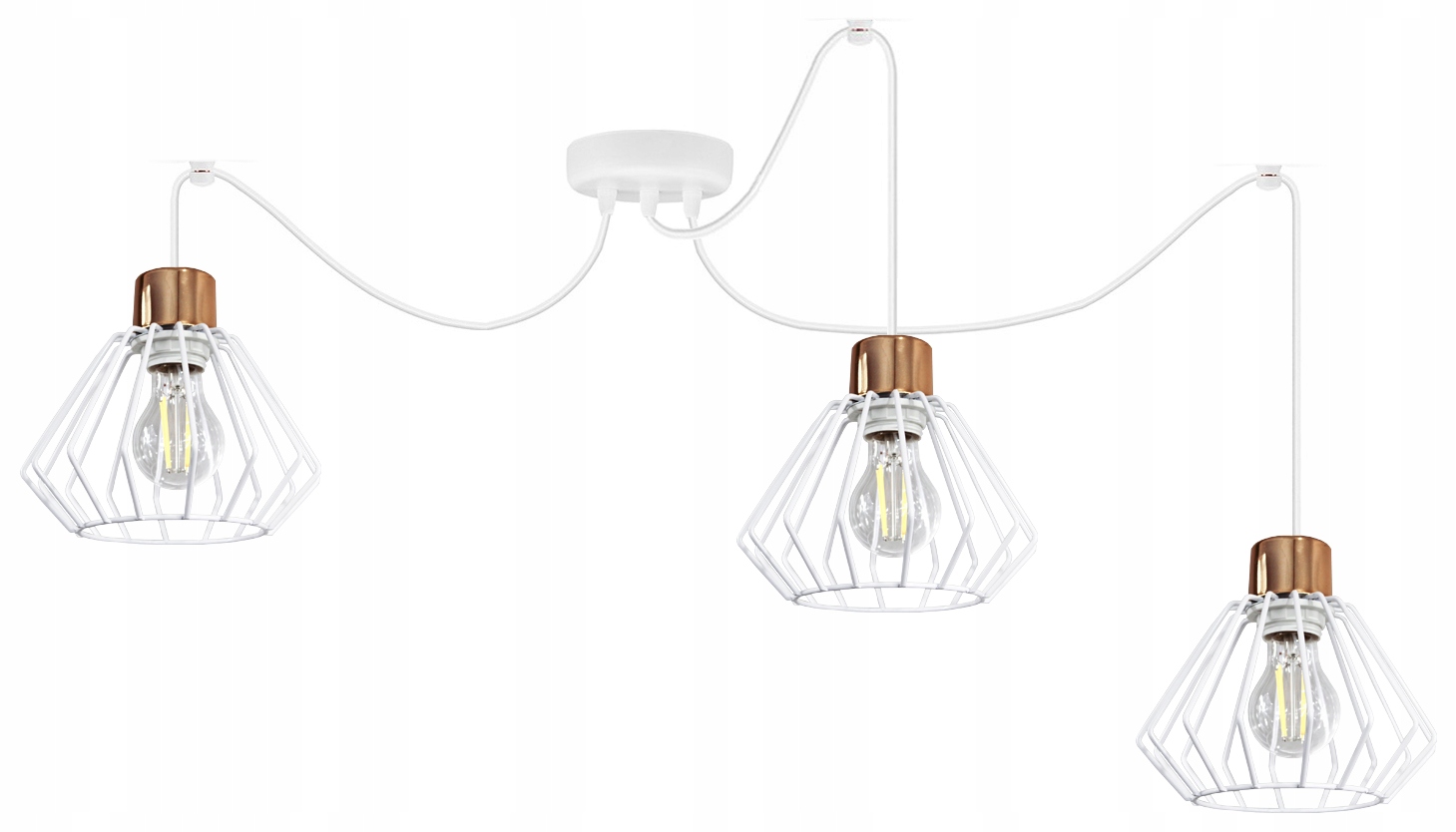 Lampa Pająk Żyrandol Wisząca Led Druciak Loft