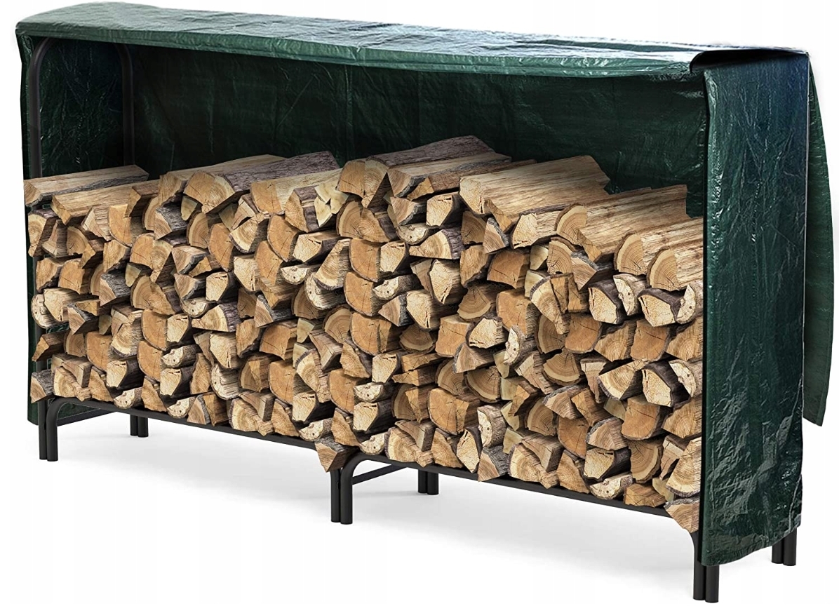 

Stojak Regał Na Drewno Metal Opałowe +pokrowiec