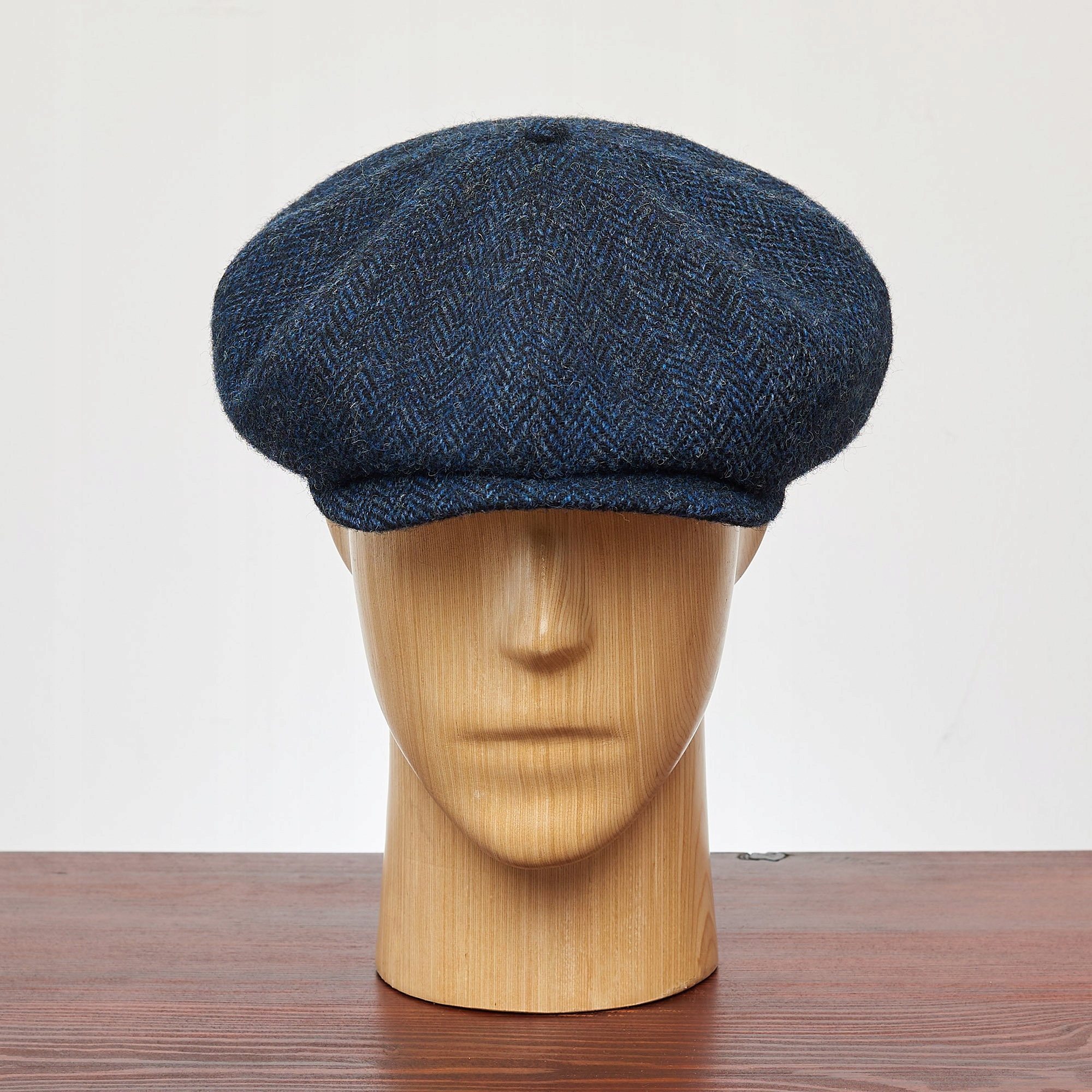 KASZKIET MĘSKI HARRIS TWEED NIEBIESKI WEŁNA 57 CM Rozmiar 57