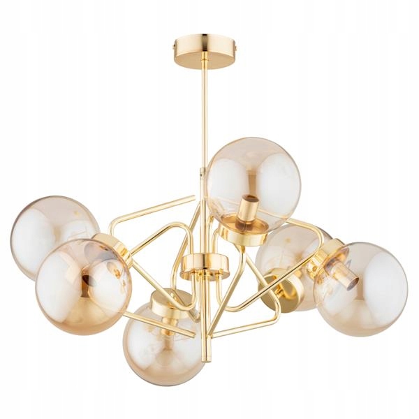 Závěsná lampa Barsum MIX délka 56 cm 6xE14 zlatá