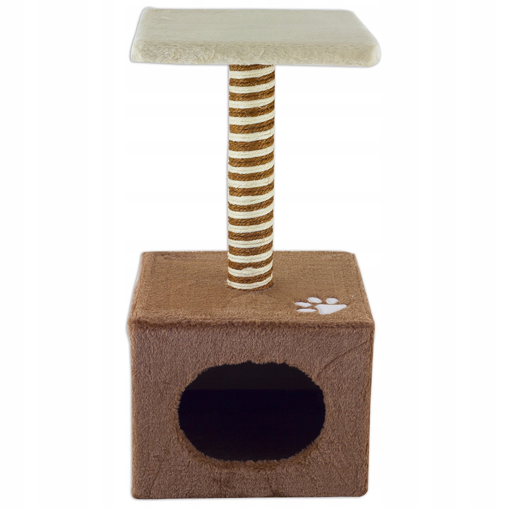 Akinu Bibi Škrabadlo pro kočky hnědá & béžová 30 x 30 x 60 cm