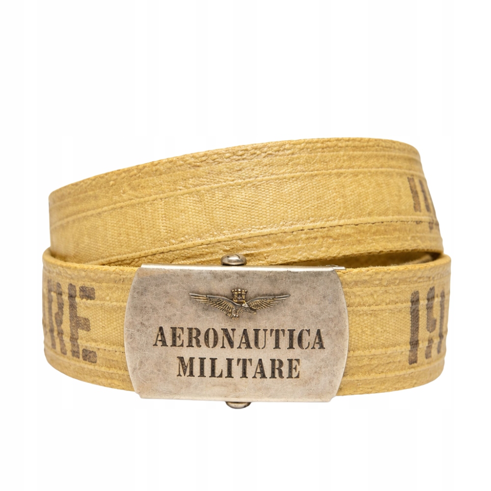 Aeronautica Militare Béžový pánský bavlněný pásek 90