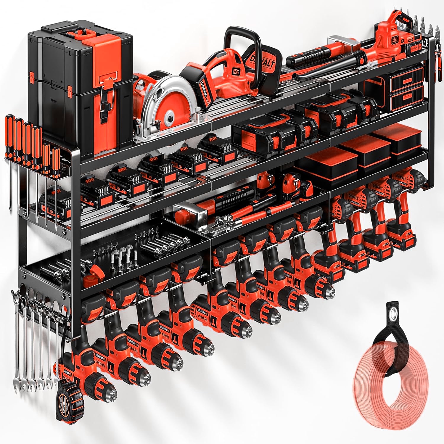 122 cm Organizér Police na nářadí Držák Věšák na elektrické nářadí Dlouhý