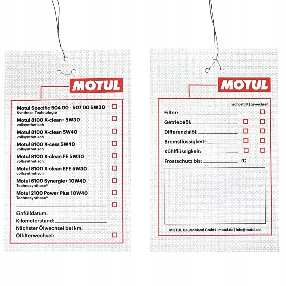 

Zawieszka Serwisowa Wymiany Oleju Motul De