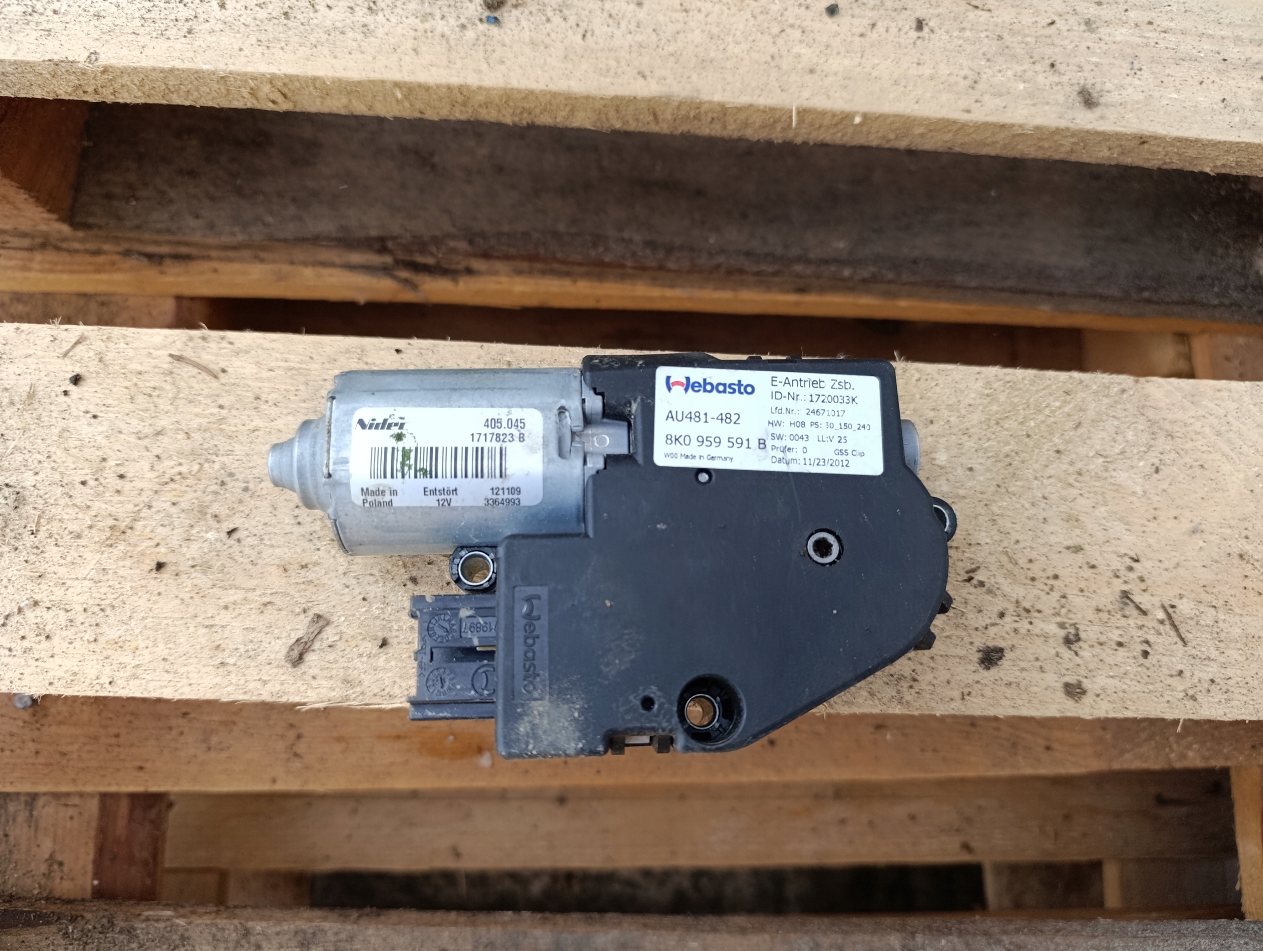 MOTOR SCHIEBEDACH HECK AUDI A4 A5 8K0959591B