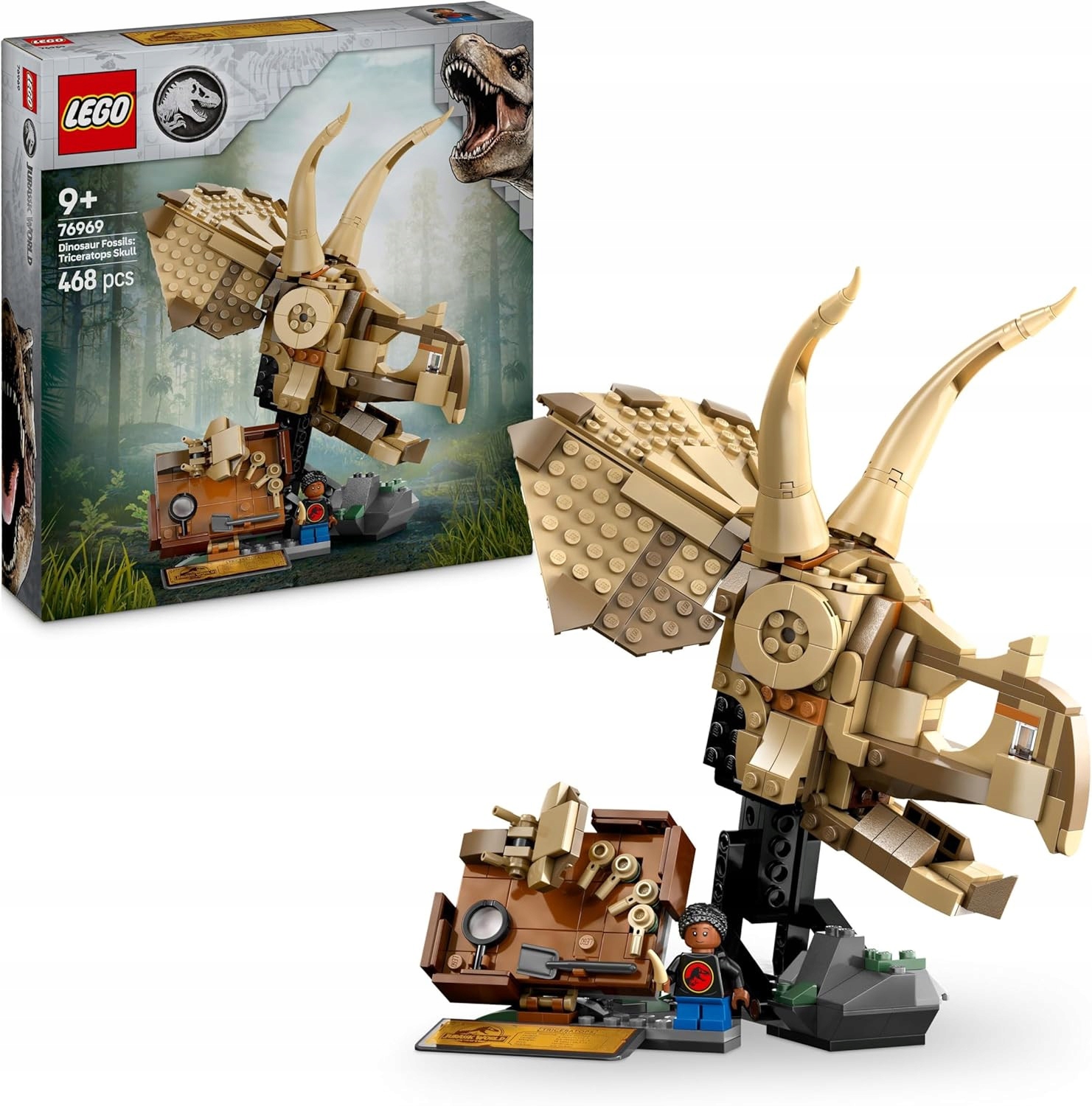 Lego 76969 Kostry dinosaurů: lebka triceratopsa Jurský svět stavebnice