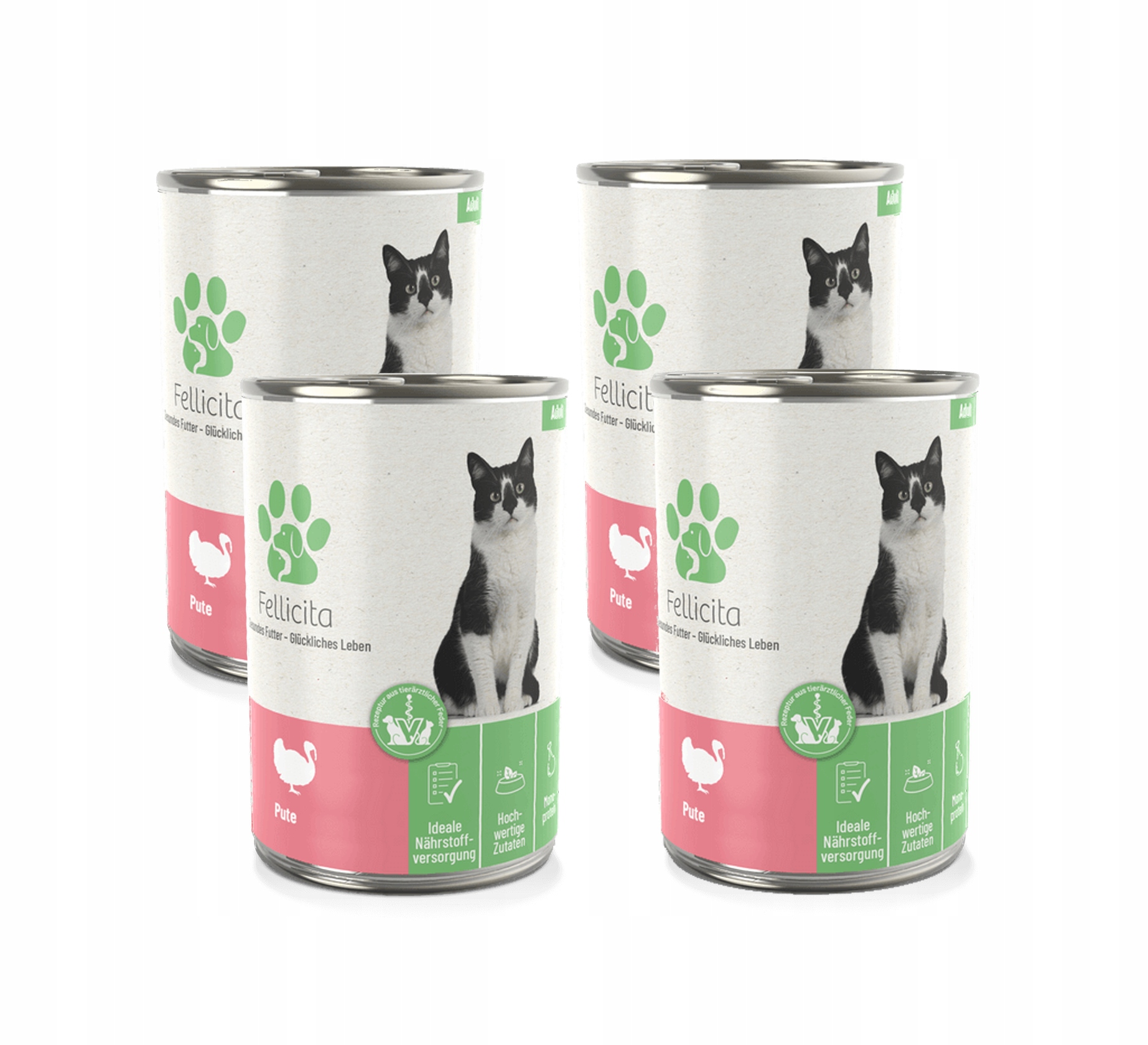 Levně Fellicita Cat Pure Turkey krůta 4x400 g pro kočky