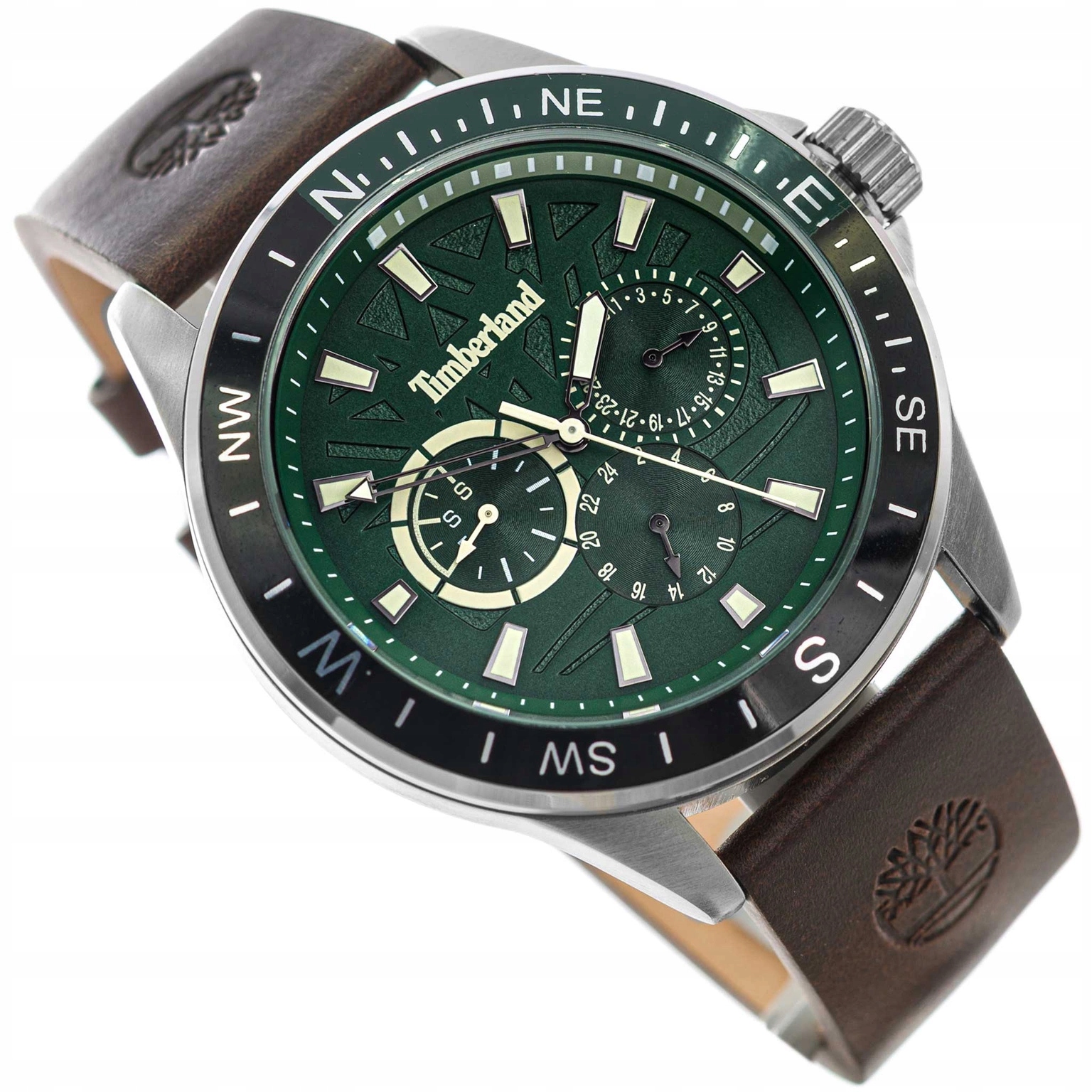 Pánské Hodinky Timberland TDWGF9001503 Hnědé Na Řemínku Datumovka