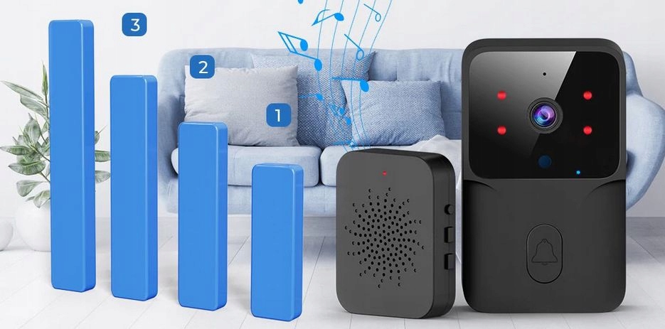 WIDEODOMOFON WIFI DOMOFON FULL HD + DZWONEK TUYA Wbudowany akumulator Marka inna