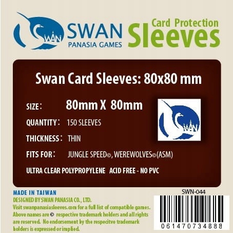 Koszulki na karty Swan Panasia 80x80 mm thin