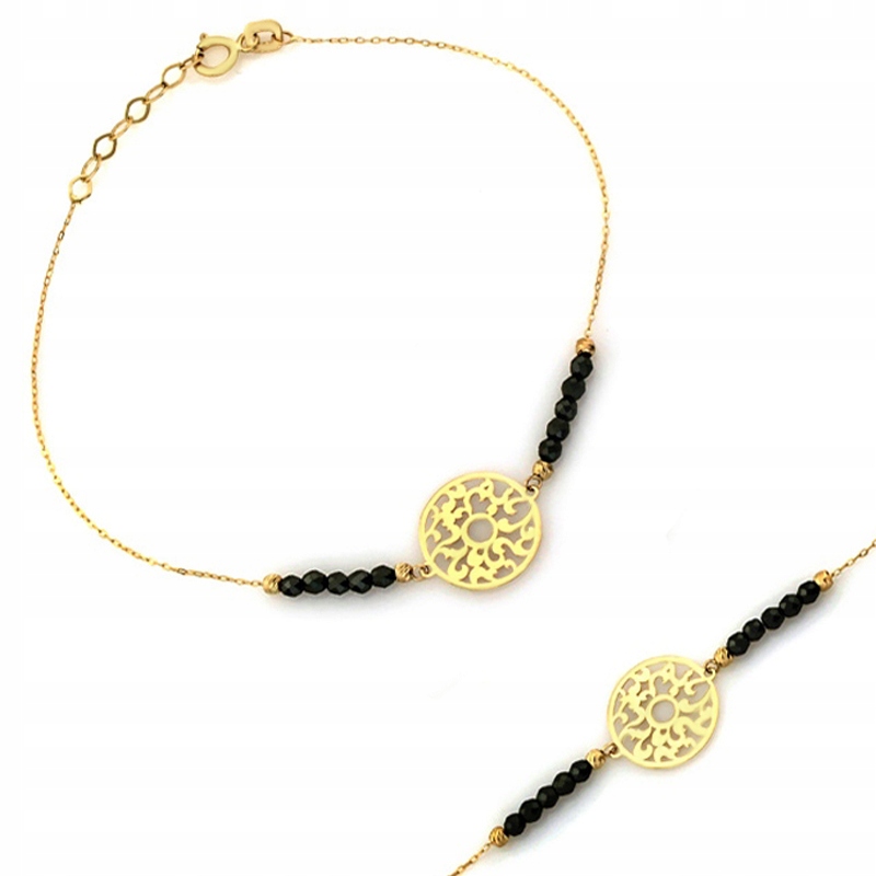 Zlatý Dámský Náramek Celebrity S Prolamovaným Kolečkem