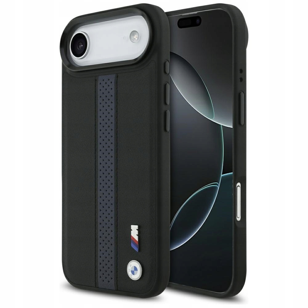 Pouzdro Bmw M Perforated Stripe Logo MagSafe pro iPhone 17 Air, modré