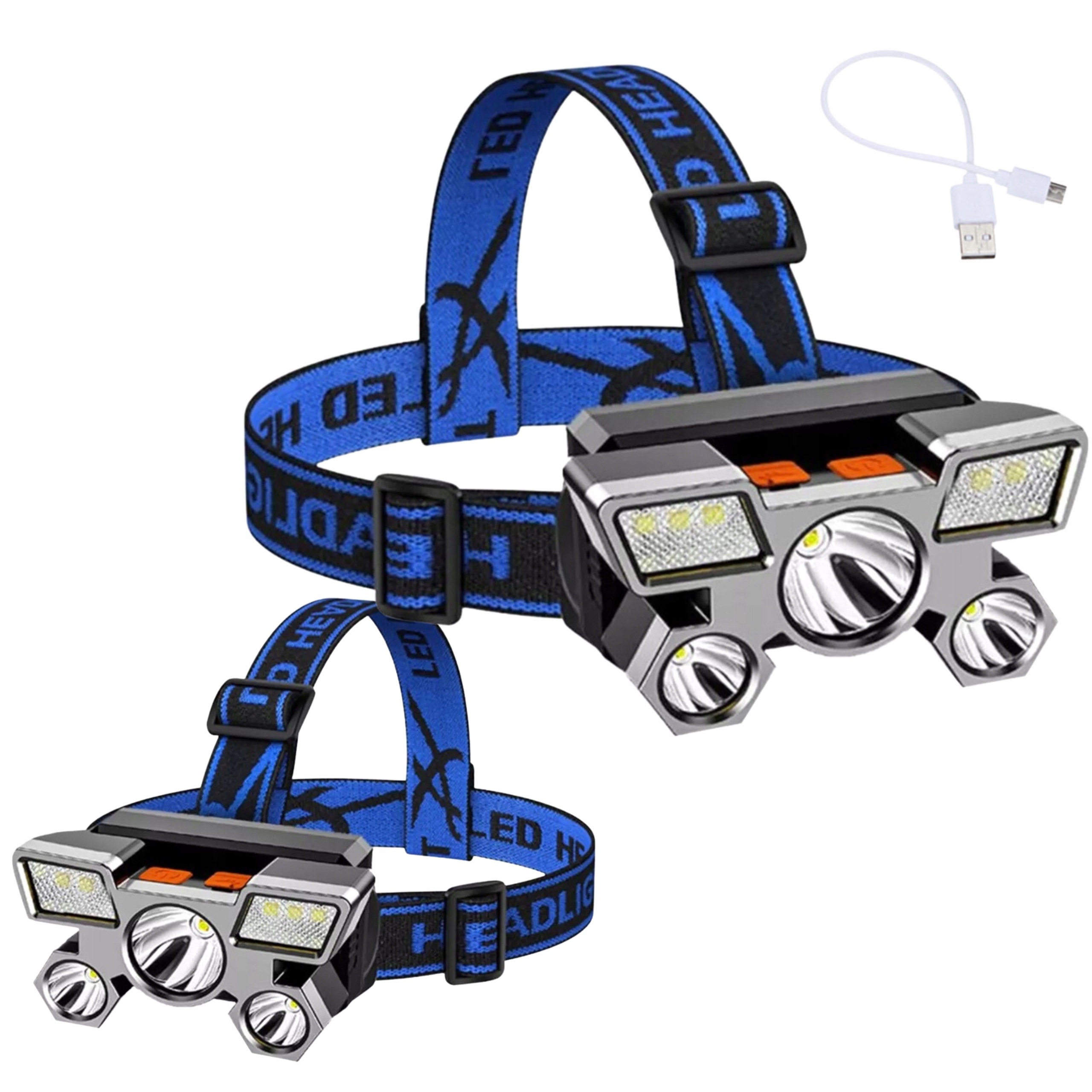 

Latarka Czołowa Led Mocna Wodoodporna Na Czoło 9X