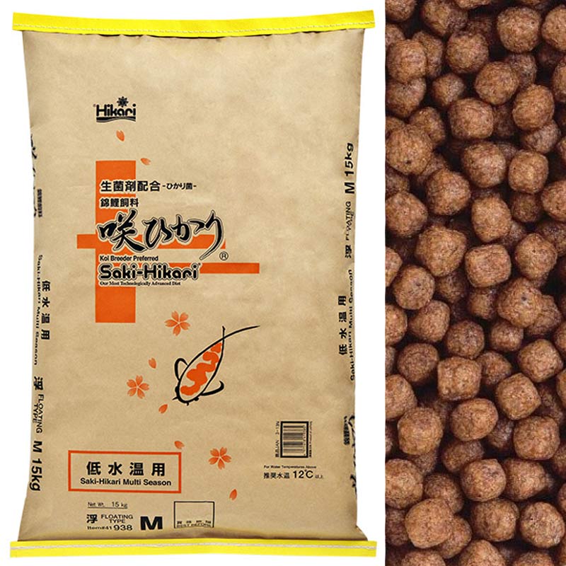 Pokarm dla ryb Hikari staw granulat saki multi season floating M 15kg
