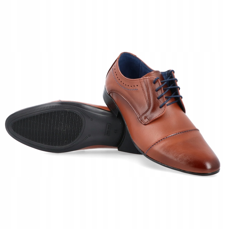 OBUWIE MĘSKIE WIZYTOWE SKÓRA 052 BRĄZOWE R 41 Marka Gepard