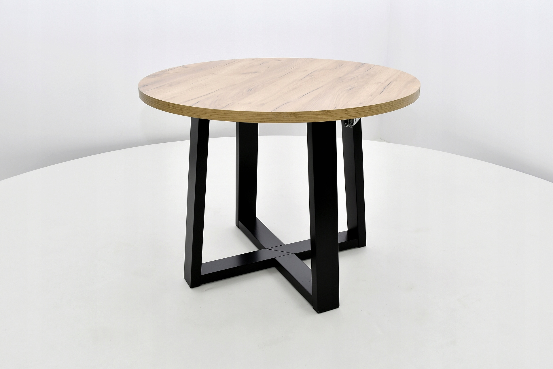 LOFTOWY, OKRĄGŁY stół Ø 90 cm rozkładany do 170 Kształt blatu okrągły