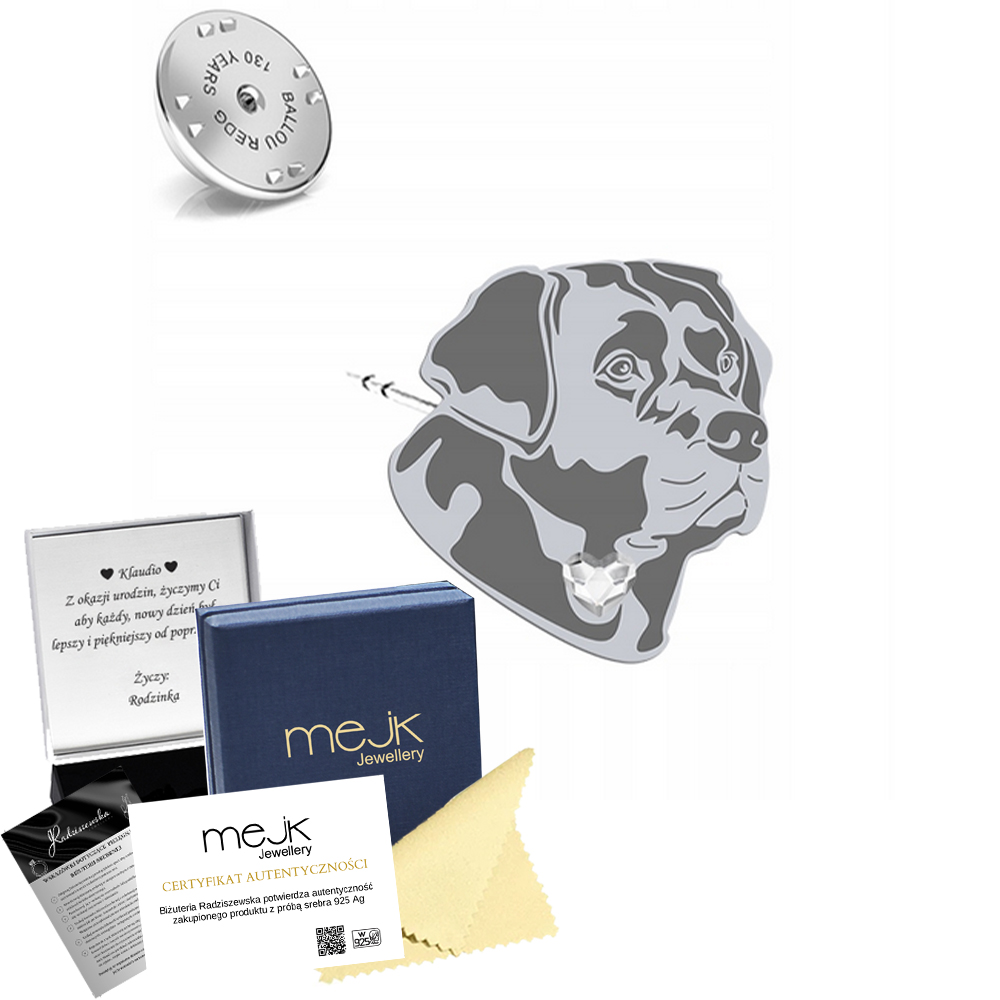 Odznak s labradorským retrívrem 925 Dárek Žena, šperky, Věnování