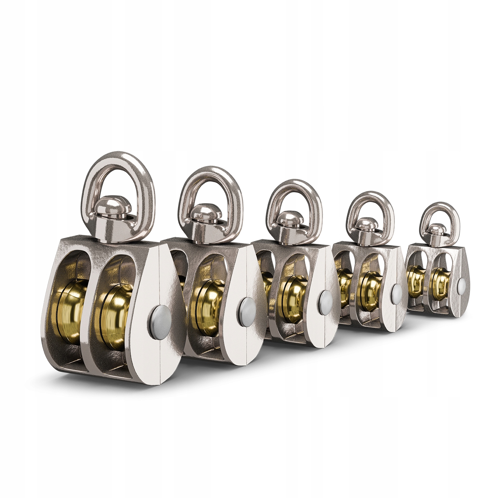 10 x Stavební blok dvojitý lanový otočný pro lana 30 kg 1/2''