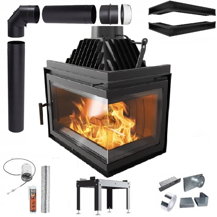 Krbová Rohová Krbová Vložka Simple 15 Pravá Eko Sada Trubky Lufty