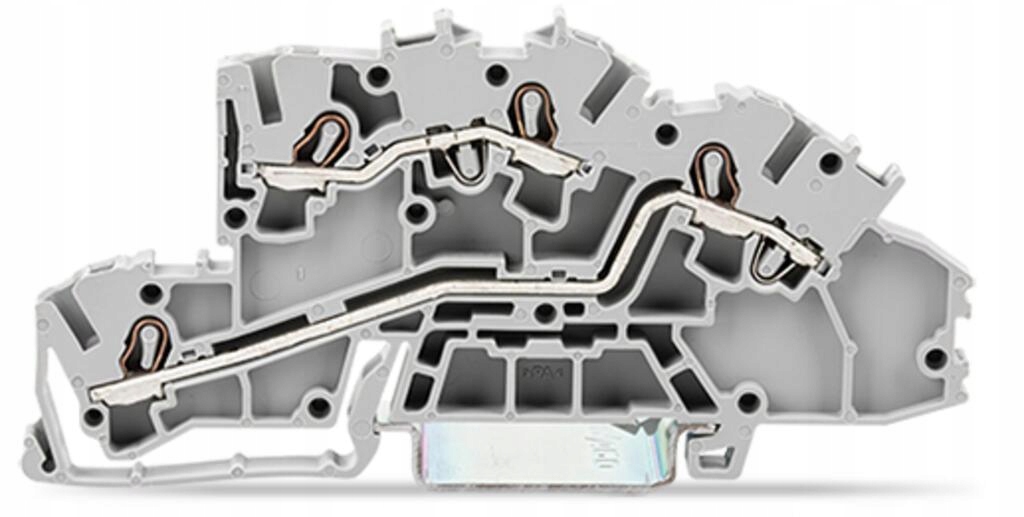 Koľajnicová spojka Wago 2-poschodová 2,5 mm² šedá 50ks 2003-7642