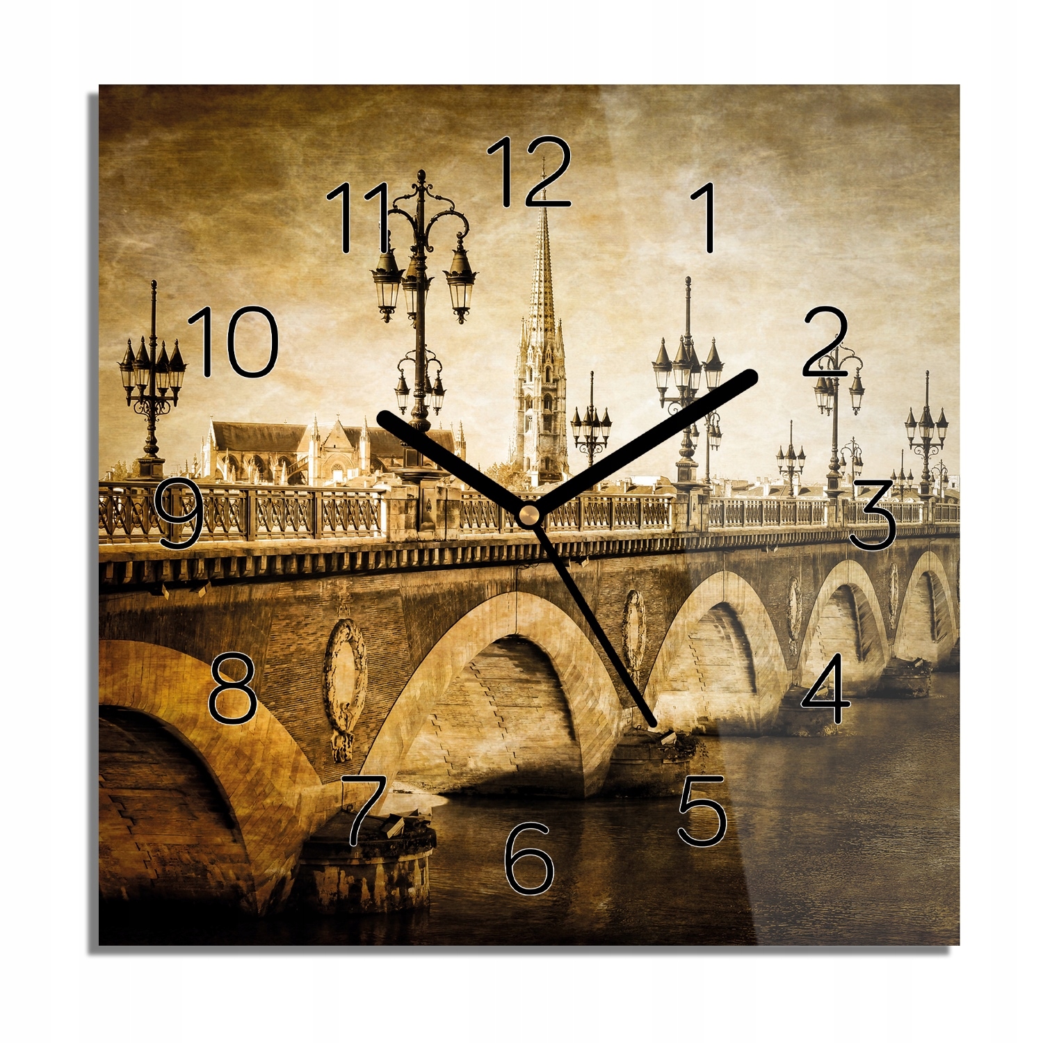 

Most woda zabytek foto-zegar z grafiką 30x30 cichy