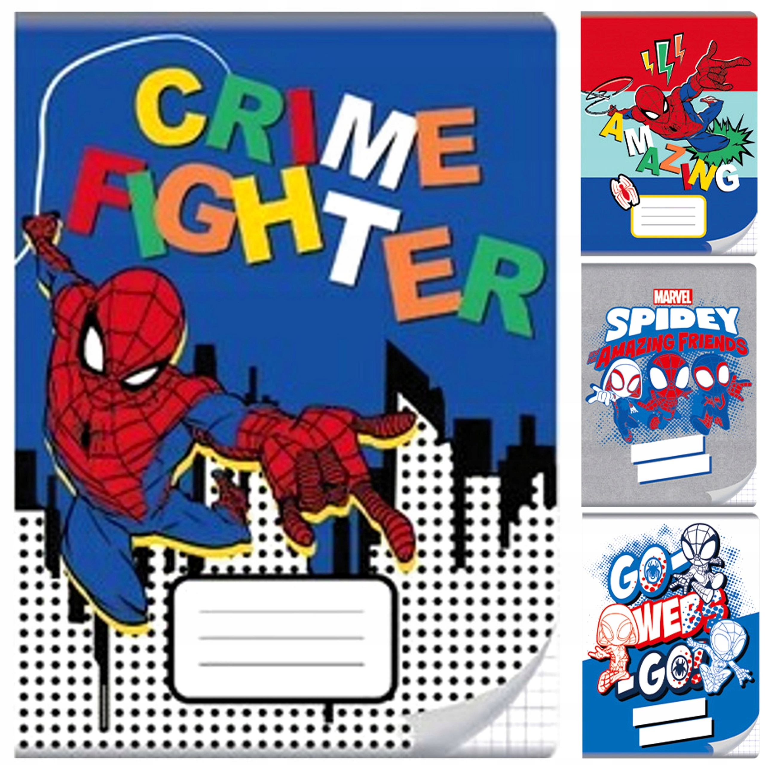 

4x Zeszyt Szkolny 16 kartek W Kratkę A5 Spiderman