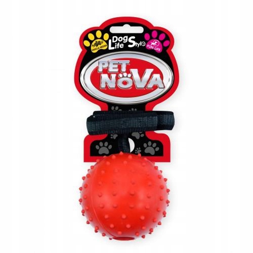

Petnova piłka aportowa na pasku 7cm czerwona