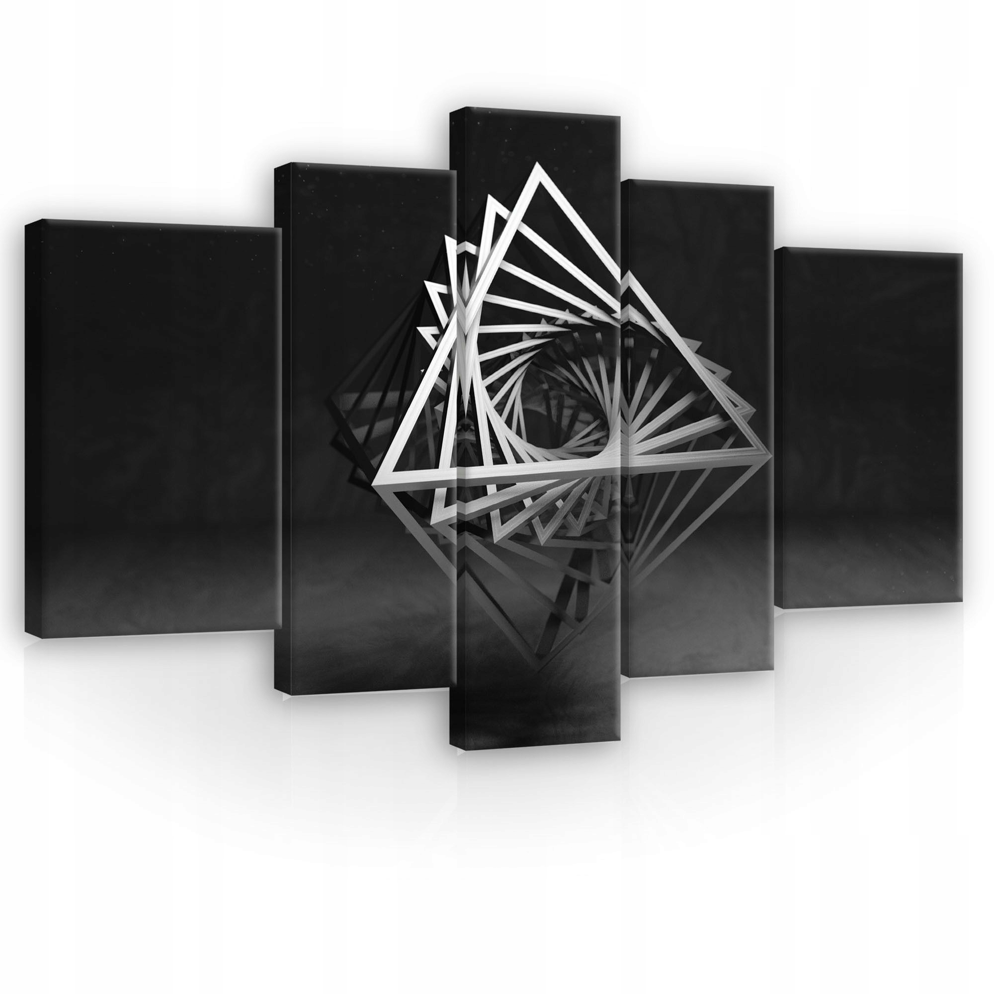 Obraz na plátně 170x100 Geometrie 3D Černobílý objekt