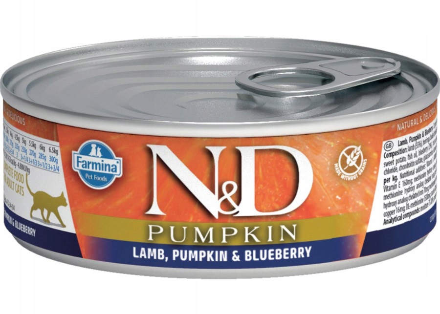 Farmina N&d Pumpkin Lamb, Dýně a Borůvky mokré krmivo pro kočky 70 g