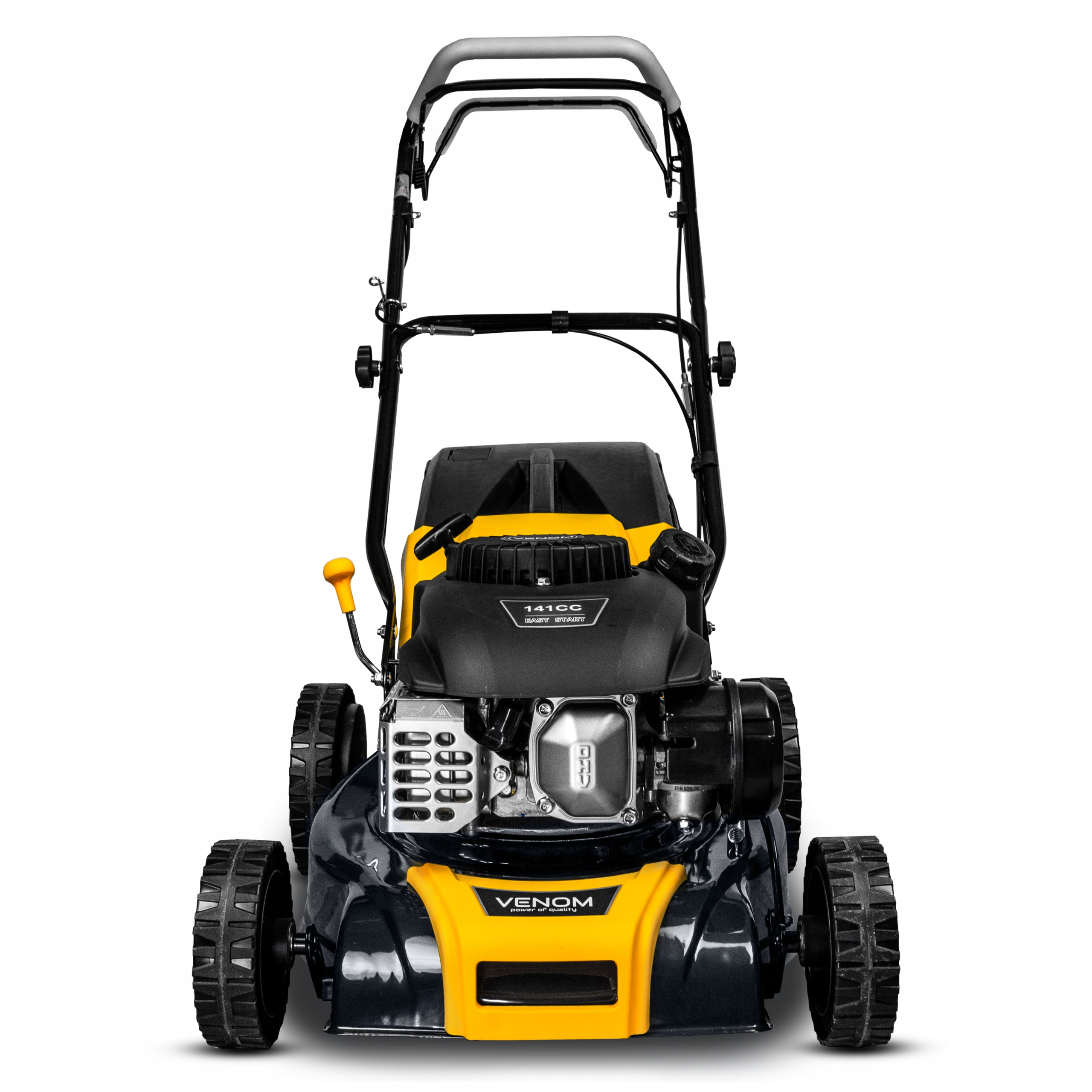 MOCNA KOSIARKA SPALINOWA VENOM 41CM POTĘŻNY SILNIK Z NAPĘDEM ZESTAW 9W1 XXL Pojemność kosza 45 l