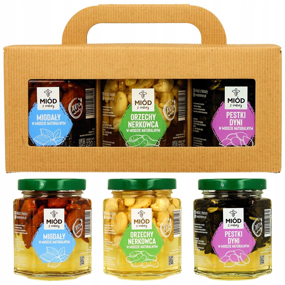 Levně Tři Ořechy V Medu dárková sada 2!! Med s Ořechy a Sušeným Ovocem!