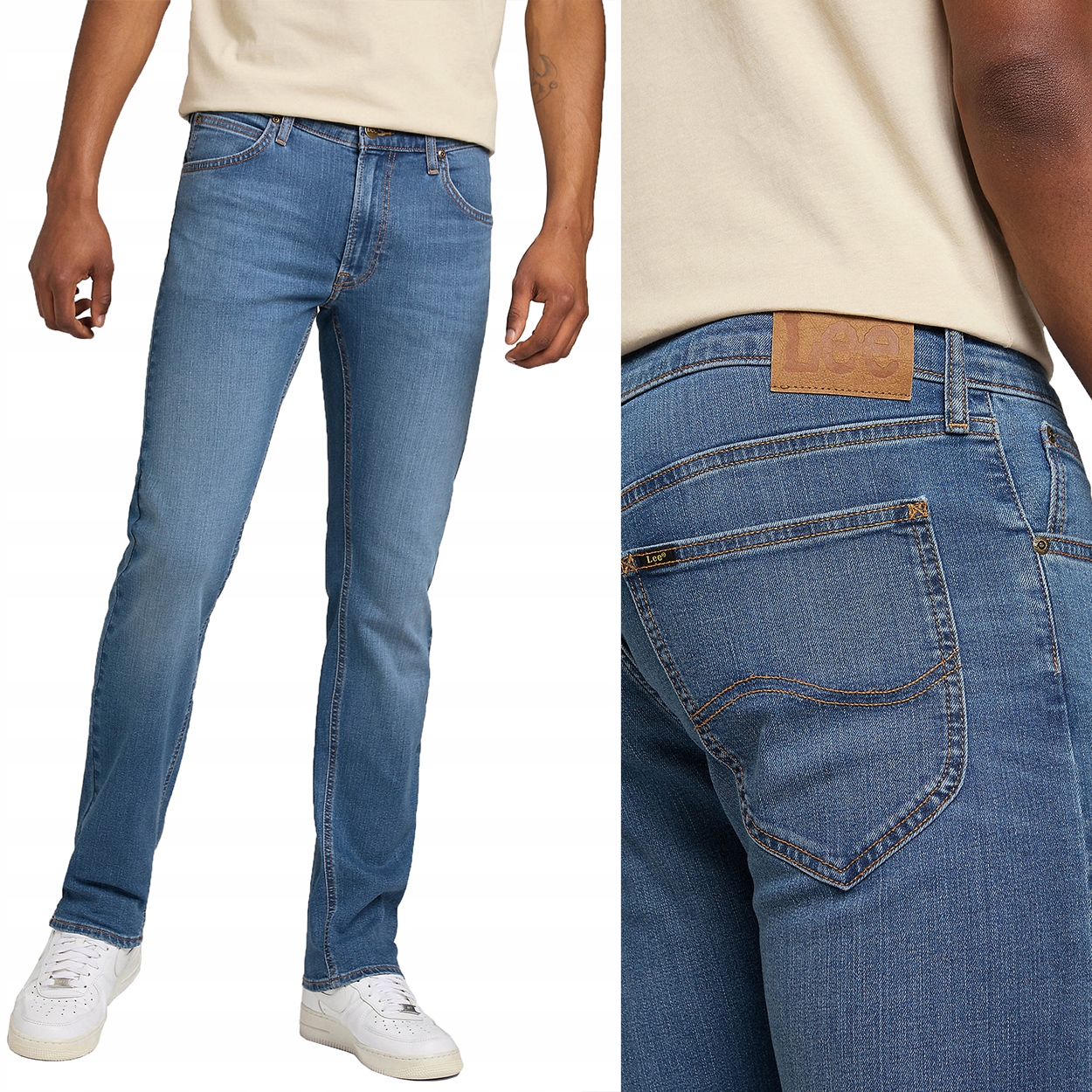 Lee Daren Mid Worn In Džins jednoduché tmavé pánské džínové kalhoty W38 L34