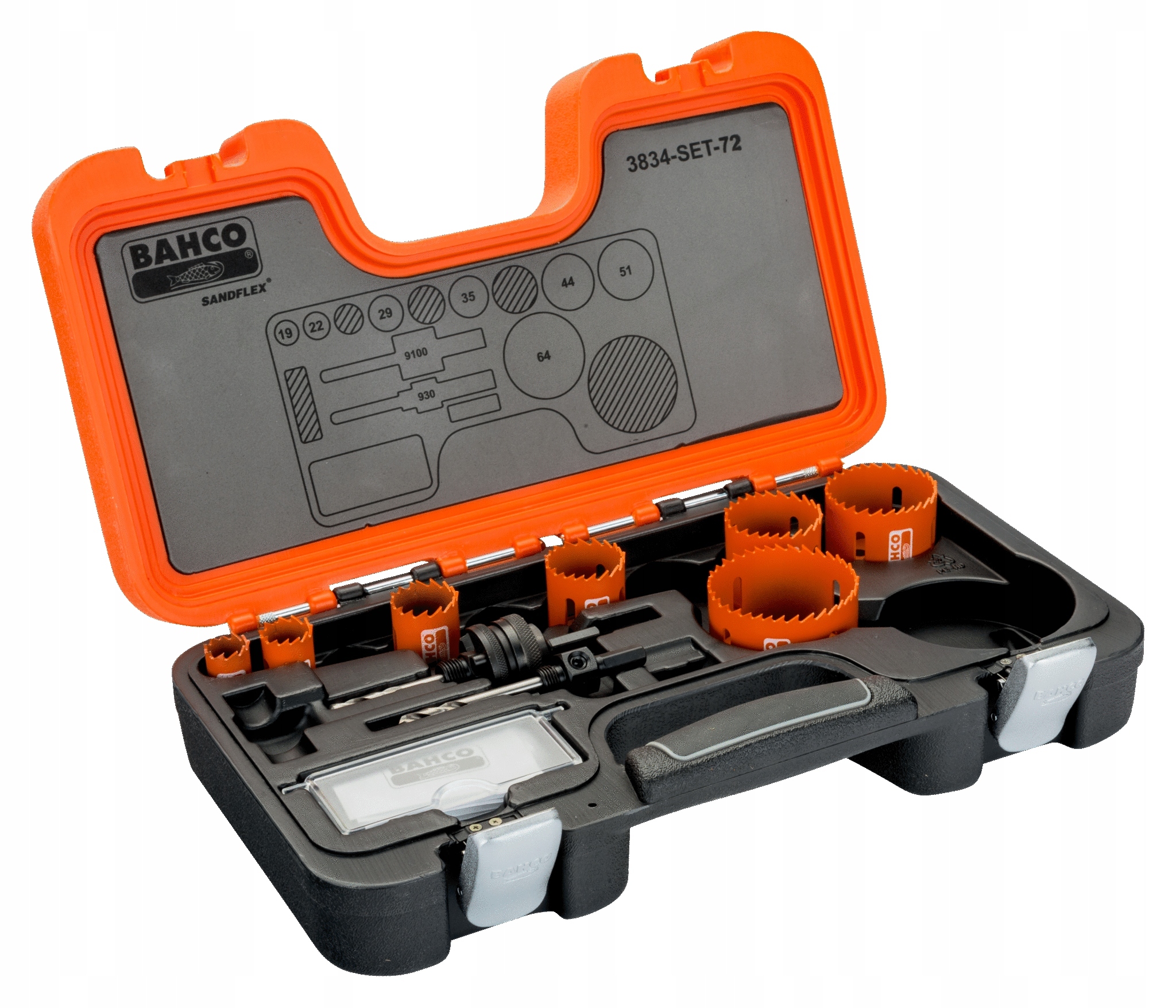 BAHCO 3834-SET-72 ZESTAW OTWORNIC SANDFLEX Marka Bahco