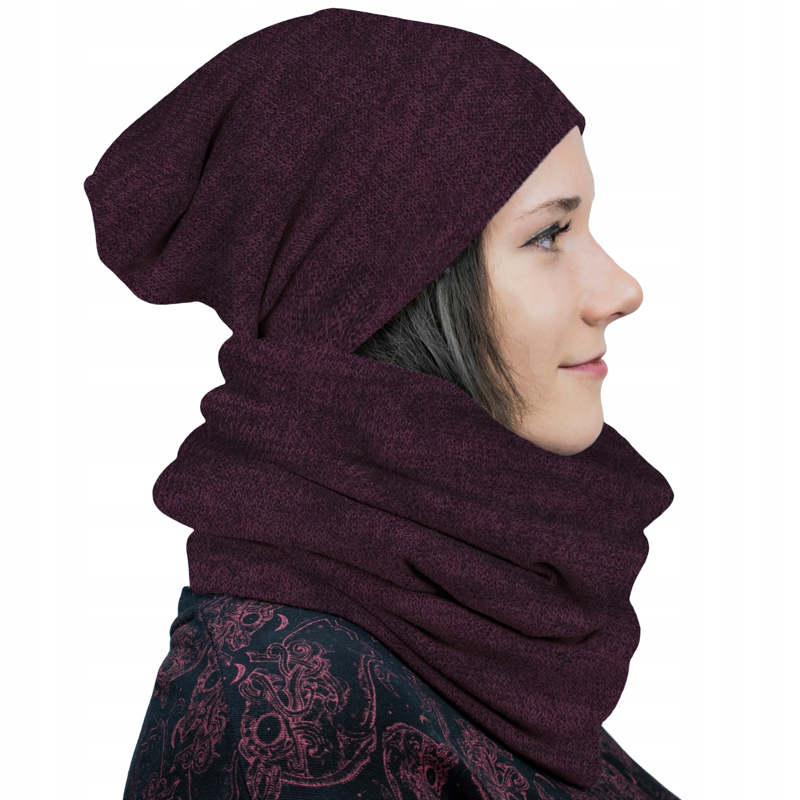 DAMSKI ZESTAW NA ZIMĘ CZAPKA I KOMIN KOLORY ROZM M Płeć kobieta