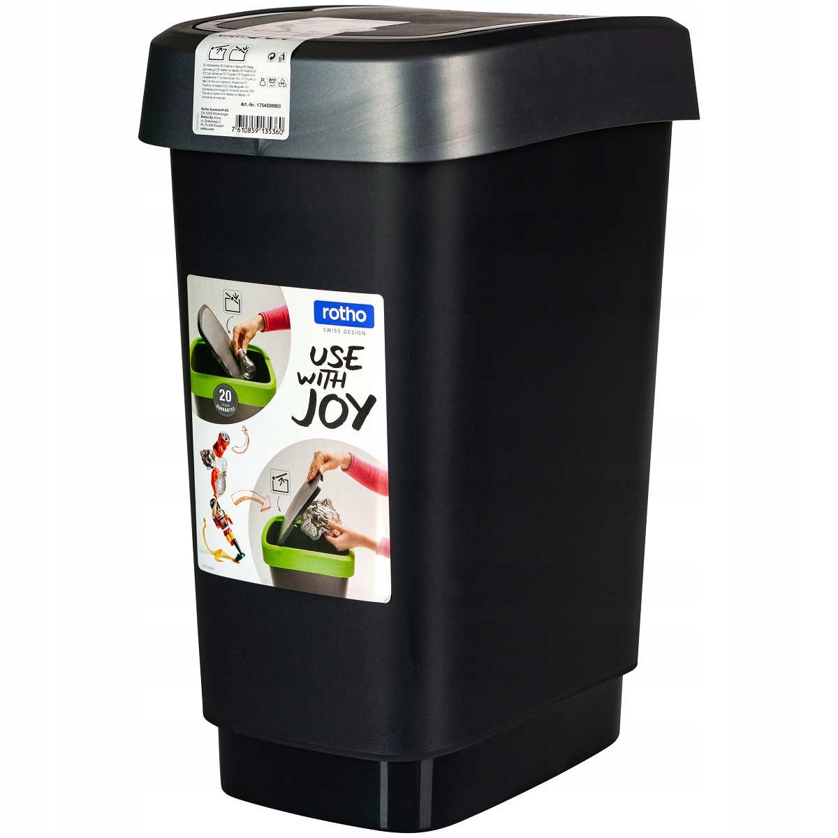 

Kosz na śmieci swing 10 l Twist, Rotho