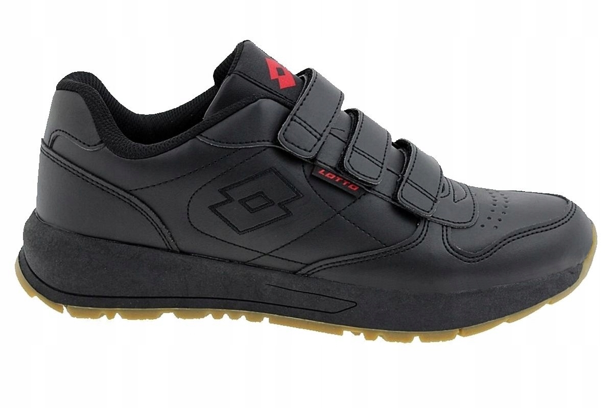 Lotto Straight lekkie buty na rzepy sportowe L1-3653 czarne rozmiar 41