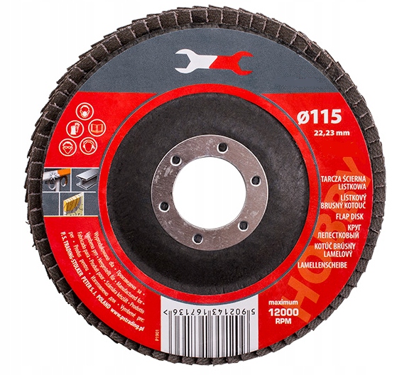 

Tarcza ścierna listkowa 115x22,2mm P120