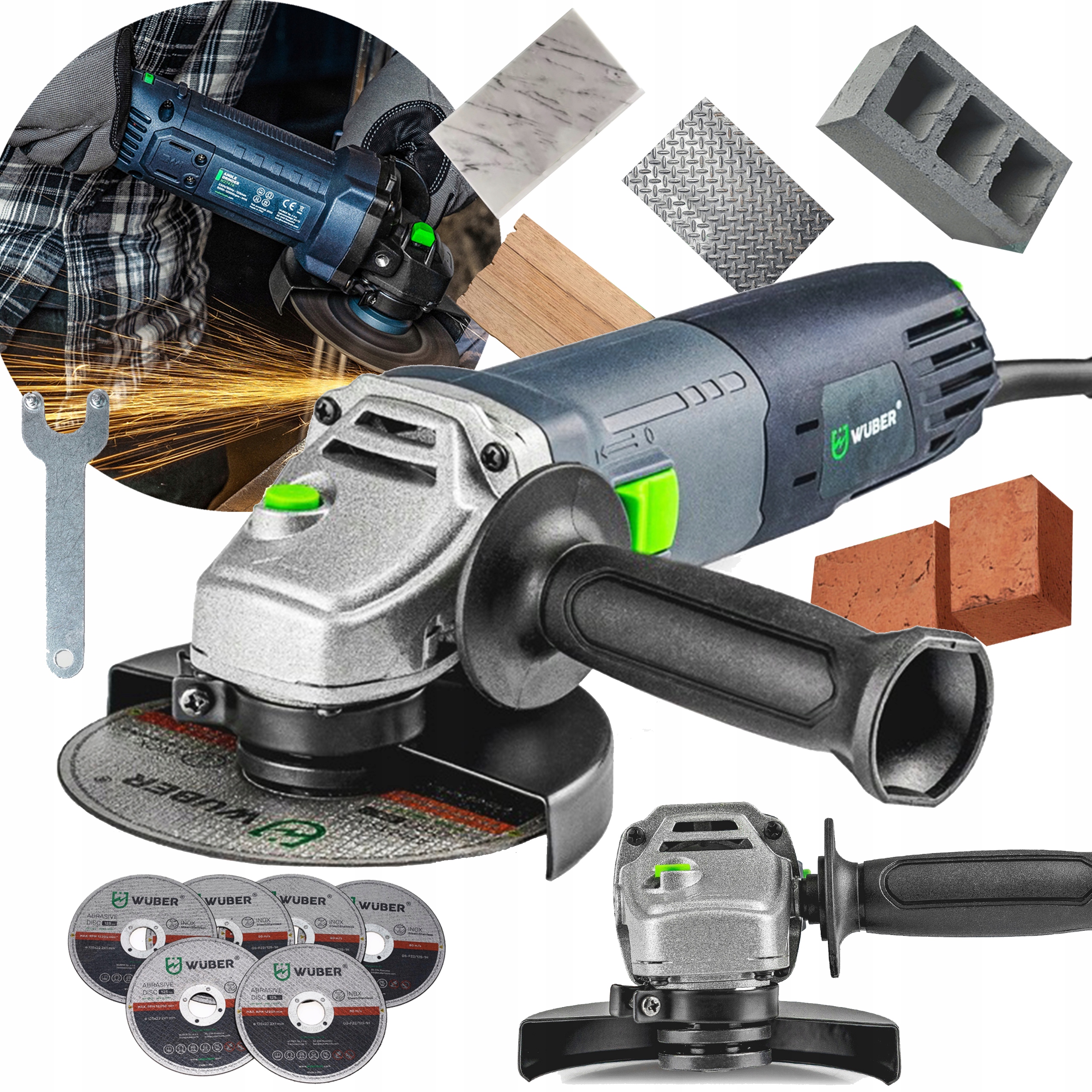 Úhlová Bruska S Regulací Otáček Diax Síťová Bruska