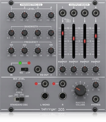 Behringer 305 Eq/mixer/output Modul modulárního syntezátoru