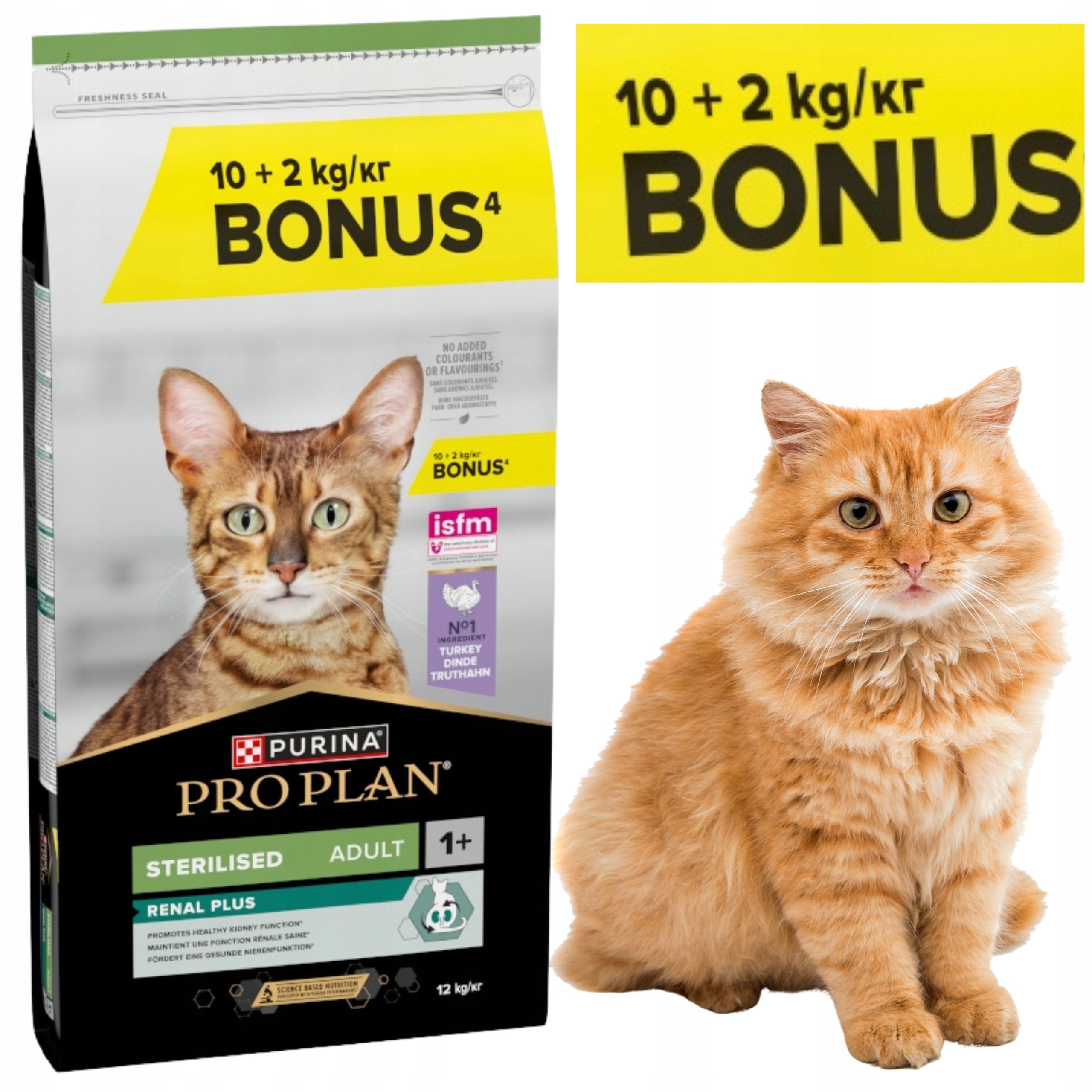 Levně Suché Krmivo Pro Sterilizované Kočky Pro Plan Turky S Krůtou 12 kg Bonus