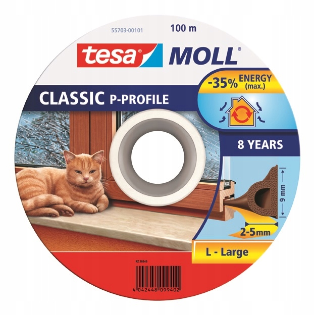 

Uszczelka gumowa do okien drewnianych tesa P 100m