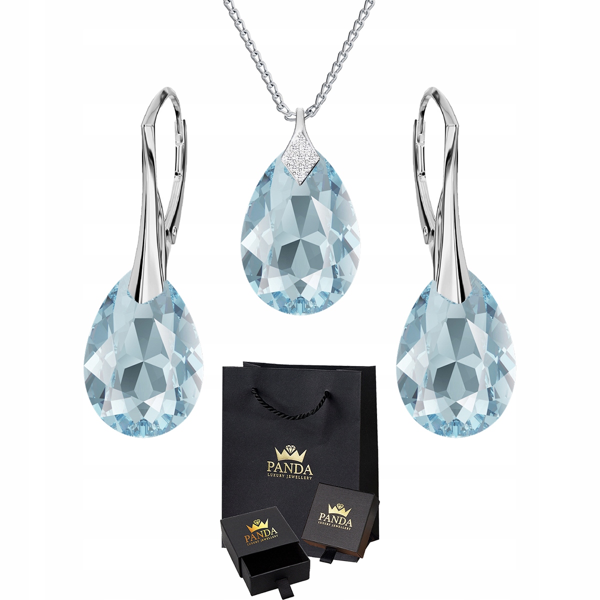 

Komplet Biżuterii Swarovski Srebro 925 Prezent