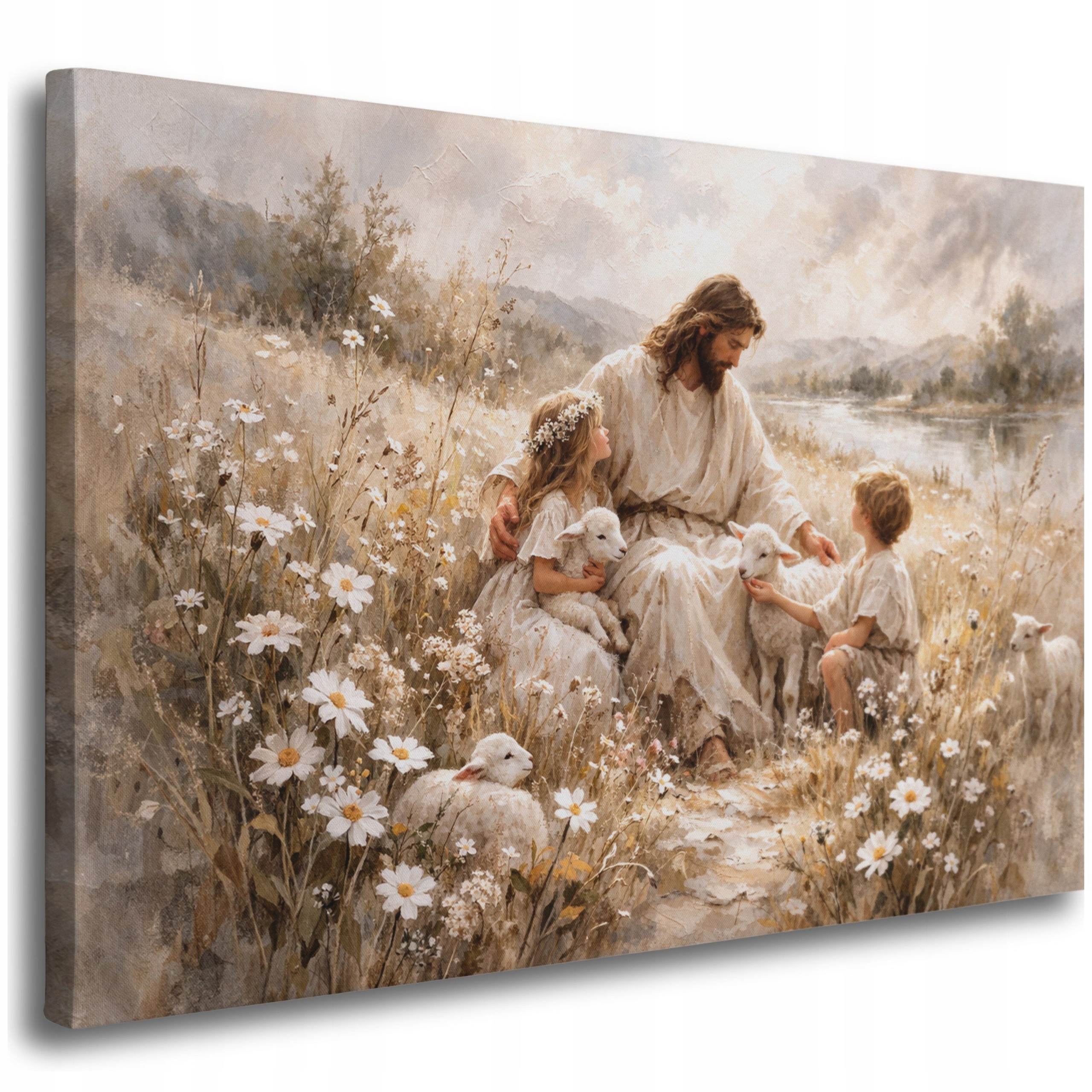 na Komunię Obraz do Salonu Jezus Obrazy na Płótnie Ścienny 60x40 cm