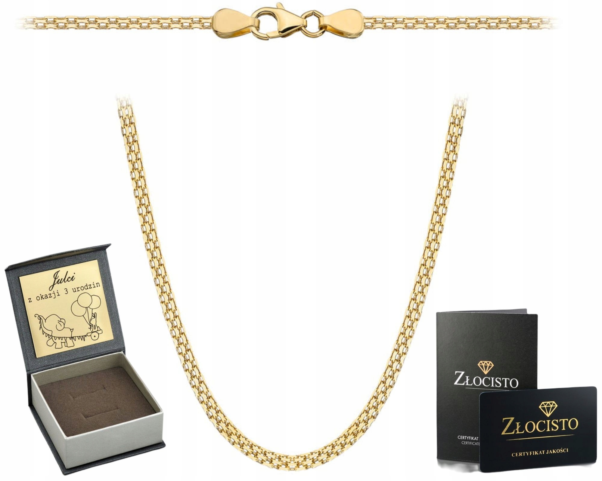 Zlatý Řetěz Bismarck 50 CM 3 MM Řetěz