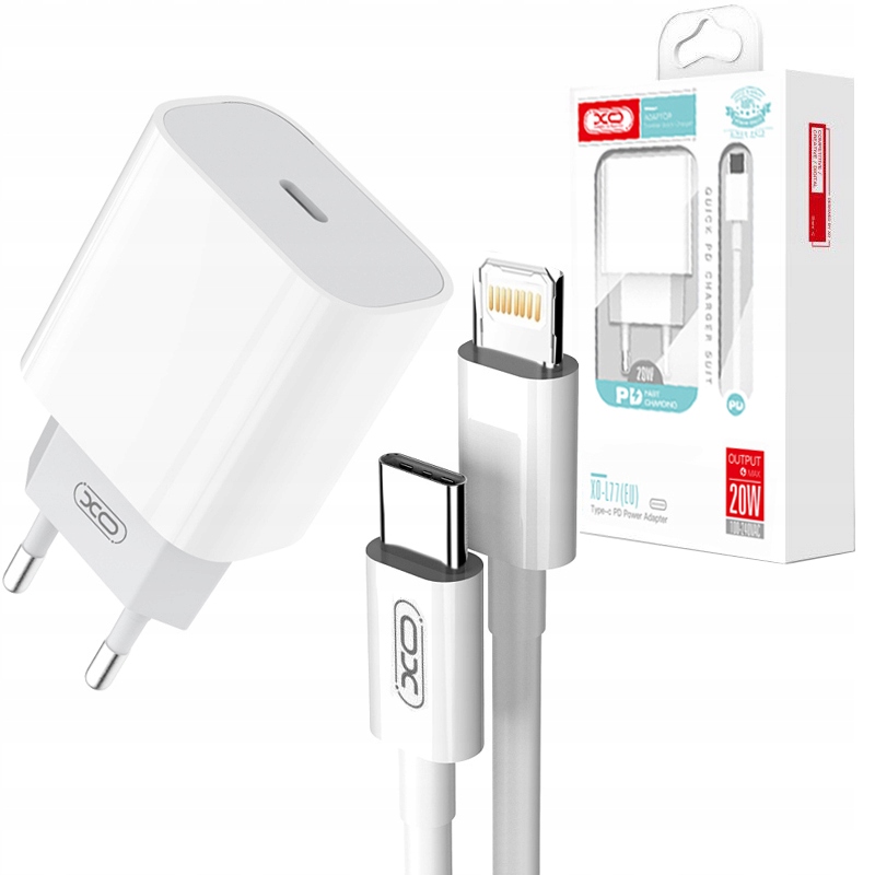 

Ładowarka Sieciowa Usb-c 20W Kabel Do Iphone 1M